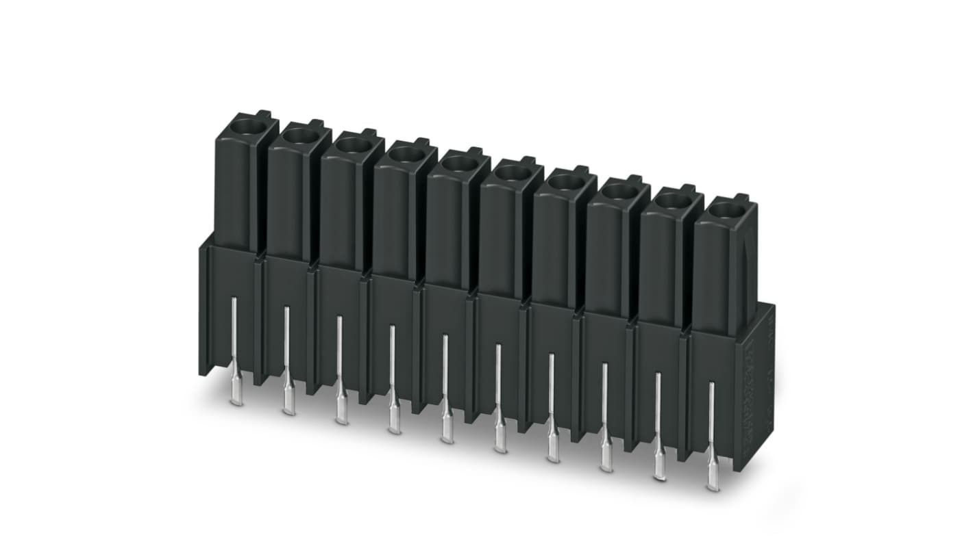 Phoenix Contact, 3.5mm Pitch, IMCV 1.5/ 9-G-3.5 P20 THR, 9 Way, , Pluggable Terminal Block, Inverted Header, Through