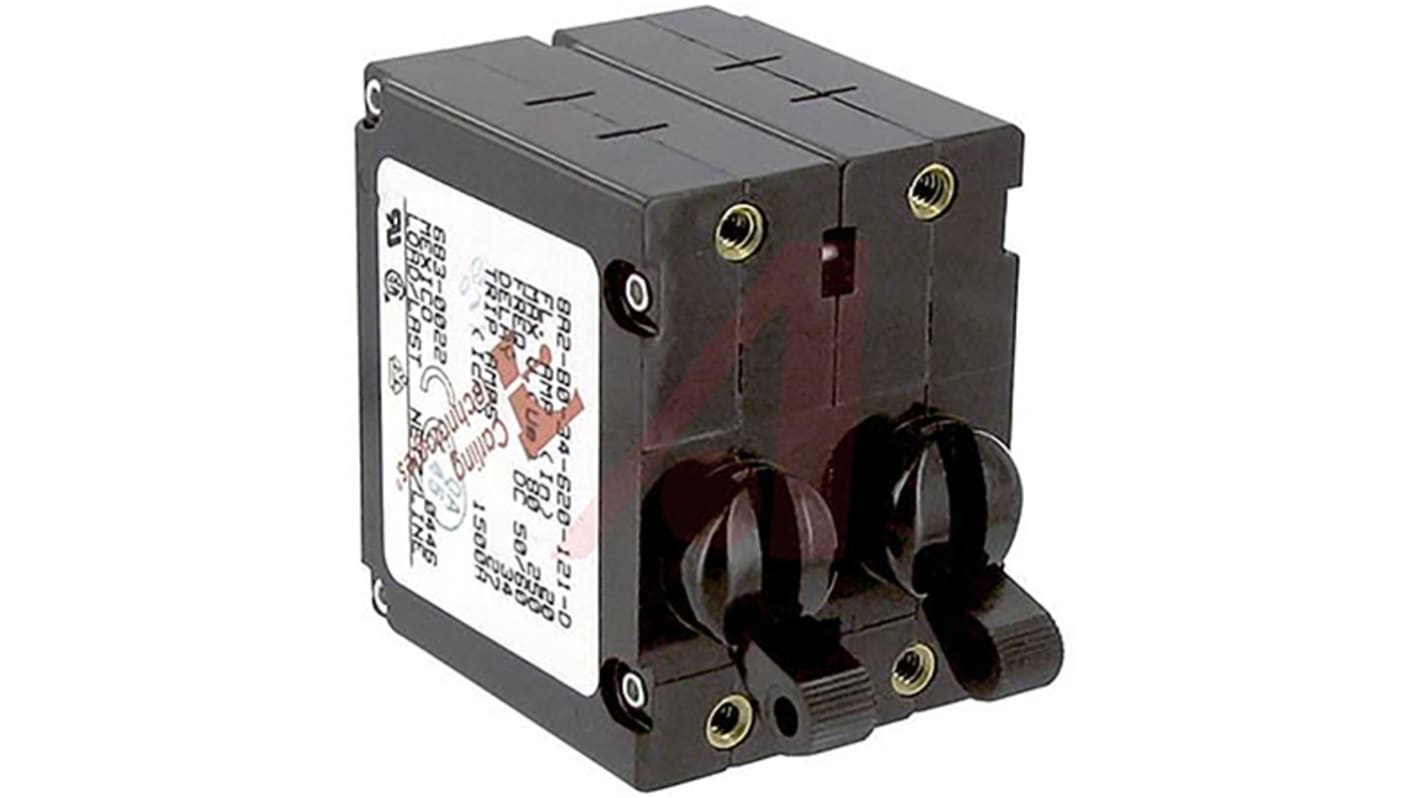 Carling Technologies Thermal Magnetic Circuit Breaker - B 2 Pole Panel Mount, 20A Current Rating