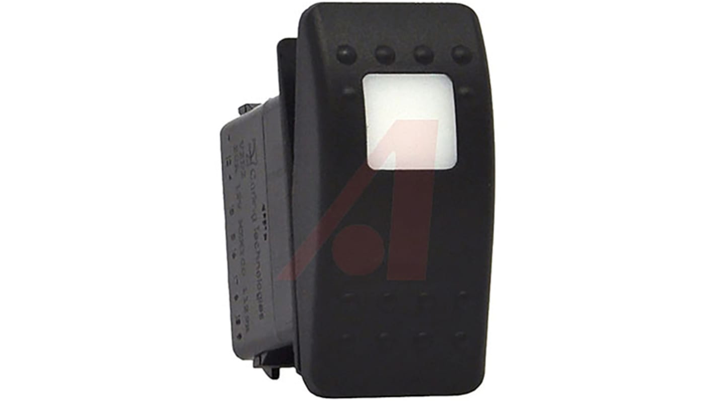 Carling Technologies Illuminated DP3T, On-On-On Rocker Switch Panel Mount