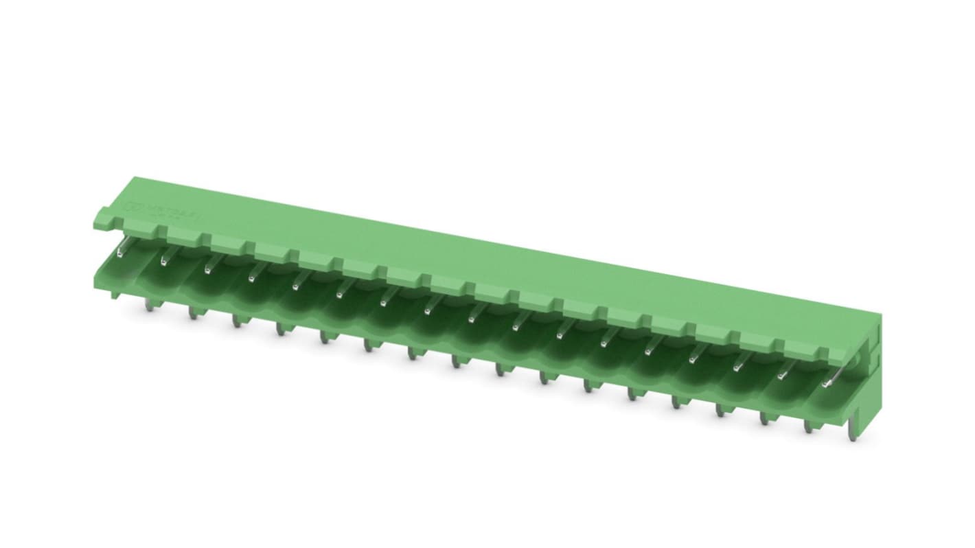 Phoenix Contact, 5.08mm Pitch, MSTBW 2.5/17-G-5.08, 17 Way, Pluggable Terminal Block, Header, Solder Termination,