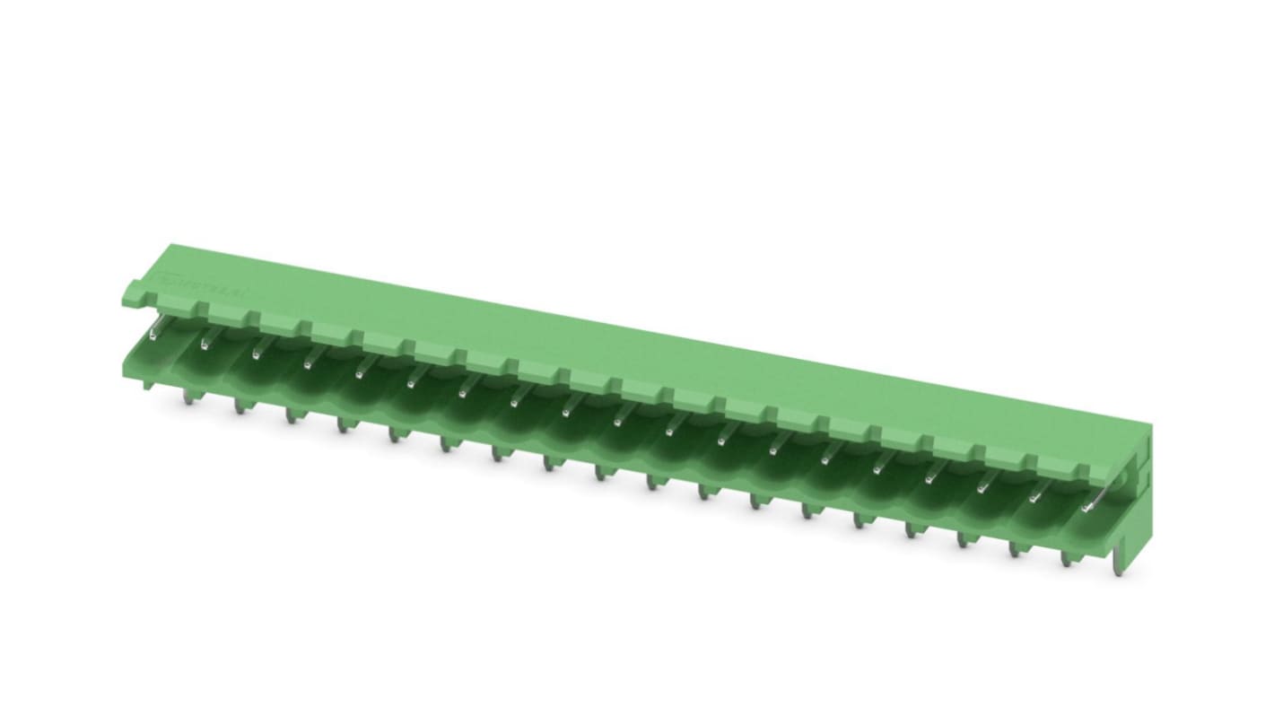 Phoenix Contact, 5.0mm Pitch, MSTBW 2.5/19-G, 19 Way, Pluggable Terminal Block, Header, Solder Termination, 1735947