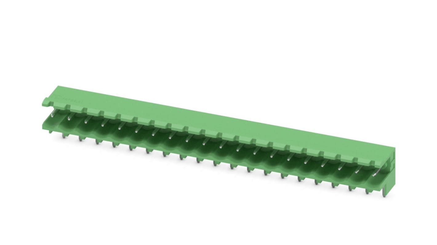 Phoenix Contact, 5.0mm Pitch, MSTBW 2.5/20-G, 20 Way, Pluggable Terminal Block, Header, Solder Termination, 1735934