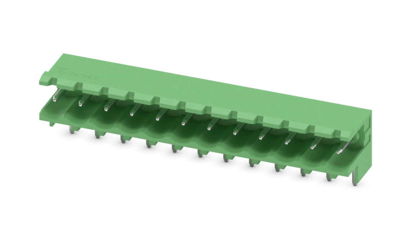 Phoenix Contact, 5.0mm Pitch, MSTBW 2.5/12-G, 12 Way, Pluggable Terminal Block, Header, Solder Termination, 1736014