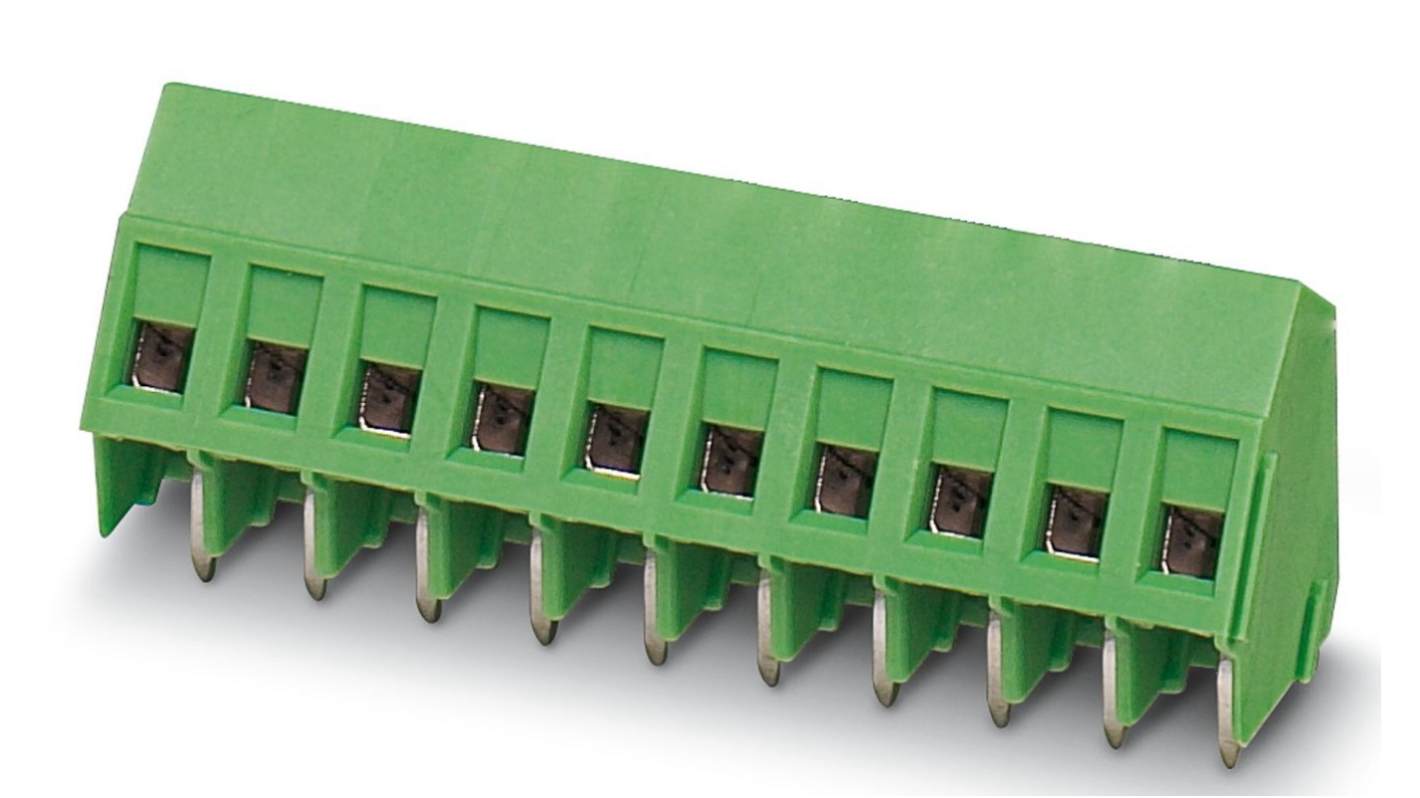 Phoenix Contact SMKDSP 1.5/11-5.08 Series PCB Terminal Block, 11-Contact, 5.08mm Pitch, Through Hole Mount, Screw