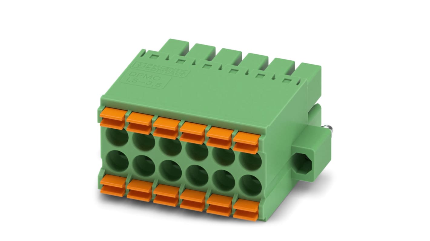 Morsettiera collegabile Phoenix Contact Femmina a 12 vie, 2 file, passo 3.5mm, Montaggio su cavo