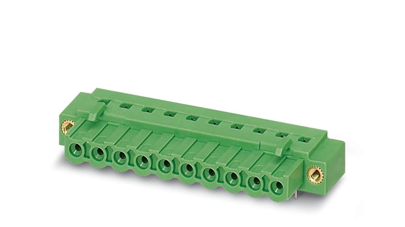 Phoenix Contact, 5.08mm Pitch, IC 2.5/ 6-GF-5.08, 6 Way, Right Angle, Pluggable Terminal Block, Inverted Header,