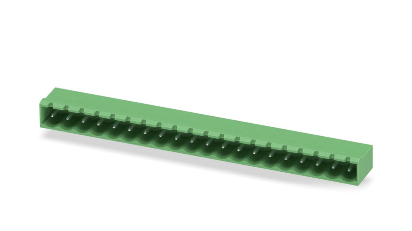 Phoenix Contact, 5.0mm Pitch, MSTBA 2.5/20-G, 20 Way, Pluggable Terminal Block, Header, Solder Termination, 1757640