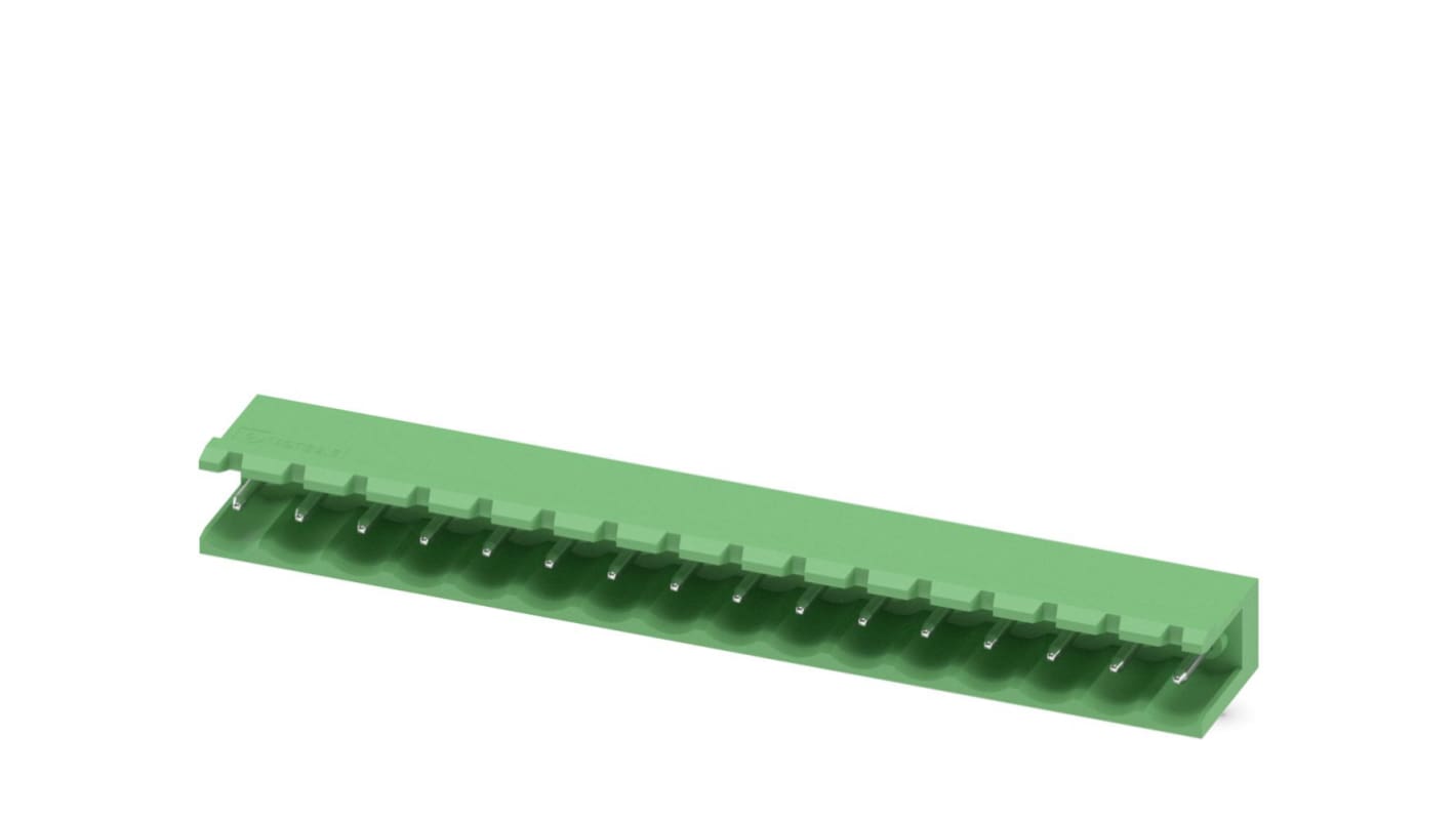 Phoenix Contact, 5.08mm Pitch, MSTB 2.5/16-G-5.08, 16 Way, Pluggable Terminal Block, Header, Solder Termination, 1759156