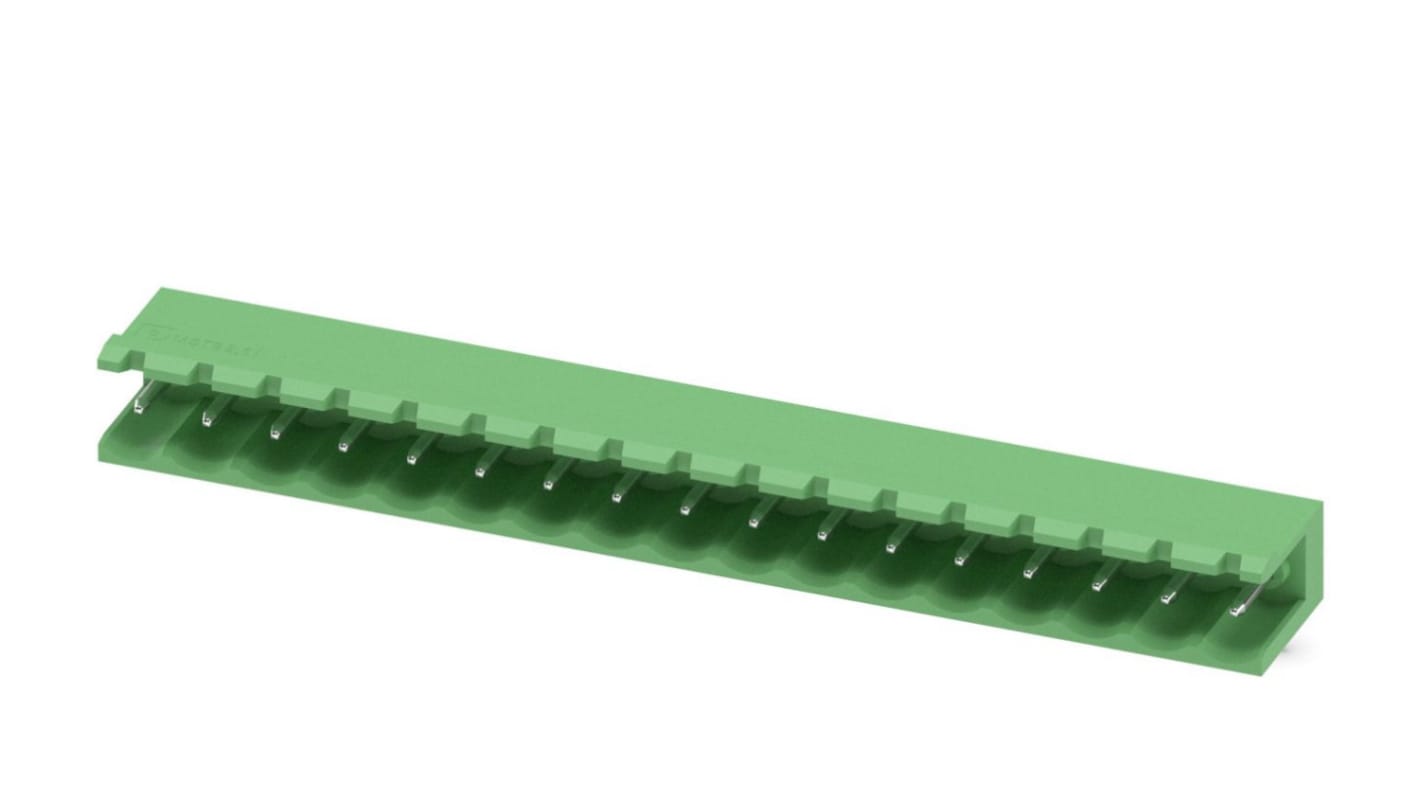 Phoenix Contact, 5.08mm Pitch, MSTB 2.5/17-G-5.08, 17 Way, Pluggable Terminal Block, Header, Solder Termination, 1759169