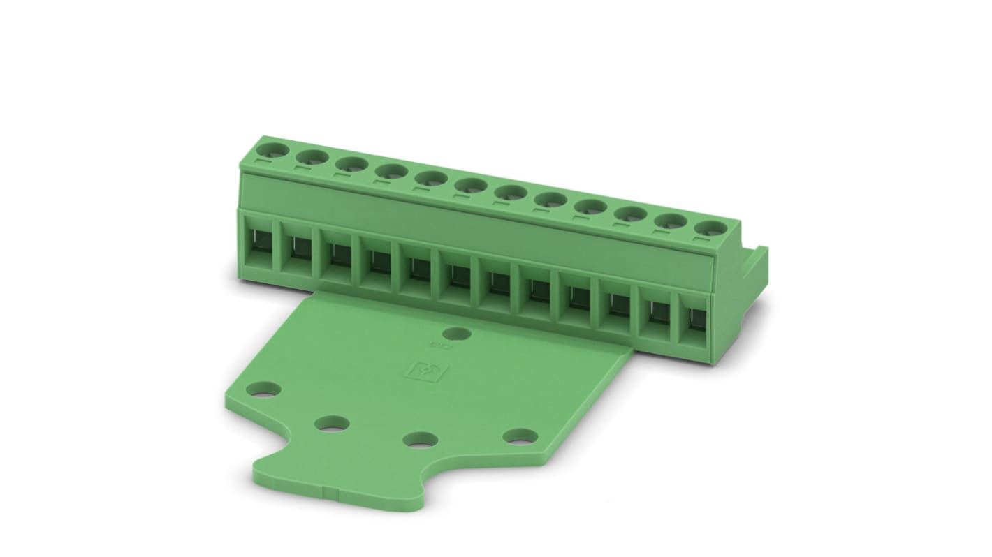 Phoenix Contact, 5mm Pitch, MSTB 2.5/12-STZ, 12 Way, Pluggable Terminal Block, Plug, Screw Termination, 1759350
