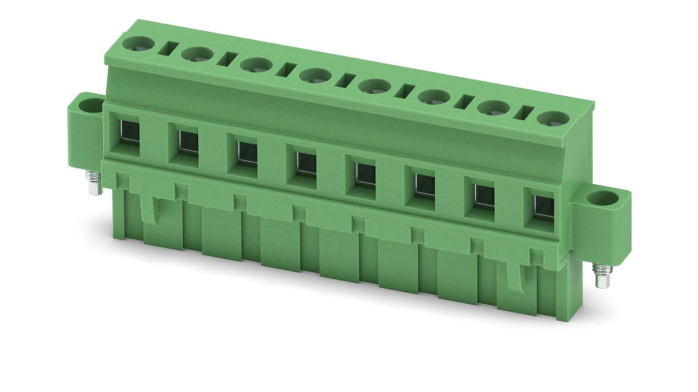 Phoenix Contact GMVSTBR 2.5/ 8-STF-7.62 Series PCB Terminal Block, 8-Contact, 7.62mm Pitch, Screw Termination