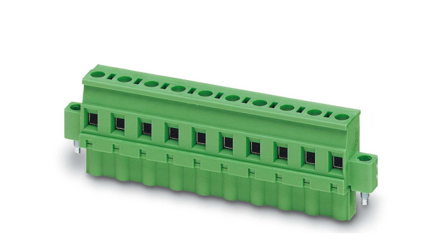 Phoenix Contact, 7.62mm Pitch, GMVSTBW 2.5/11-STF-7.62, 11 Way, Right Angle, Pluggable Terminal Block, Plug, Cable