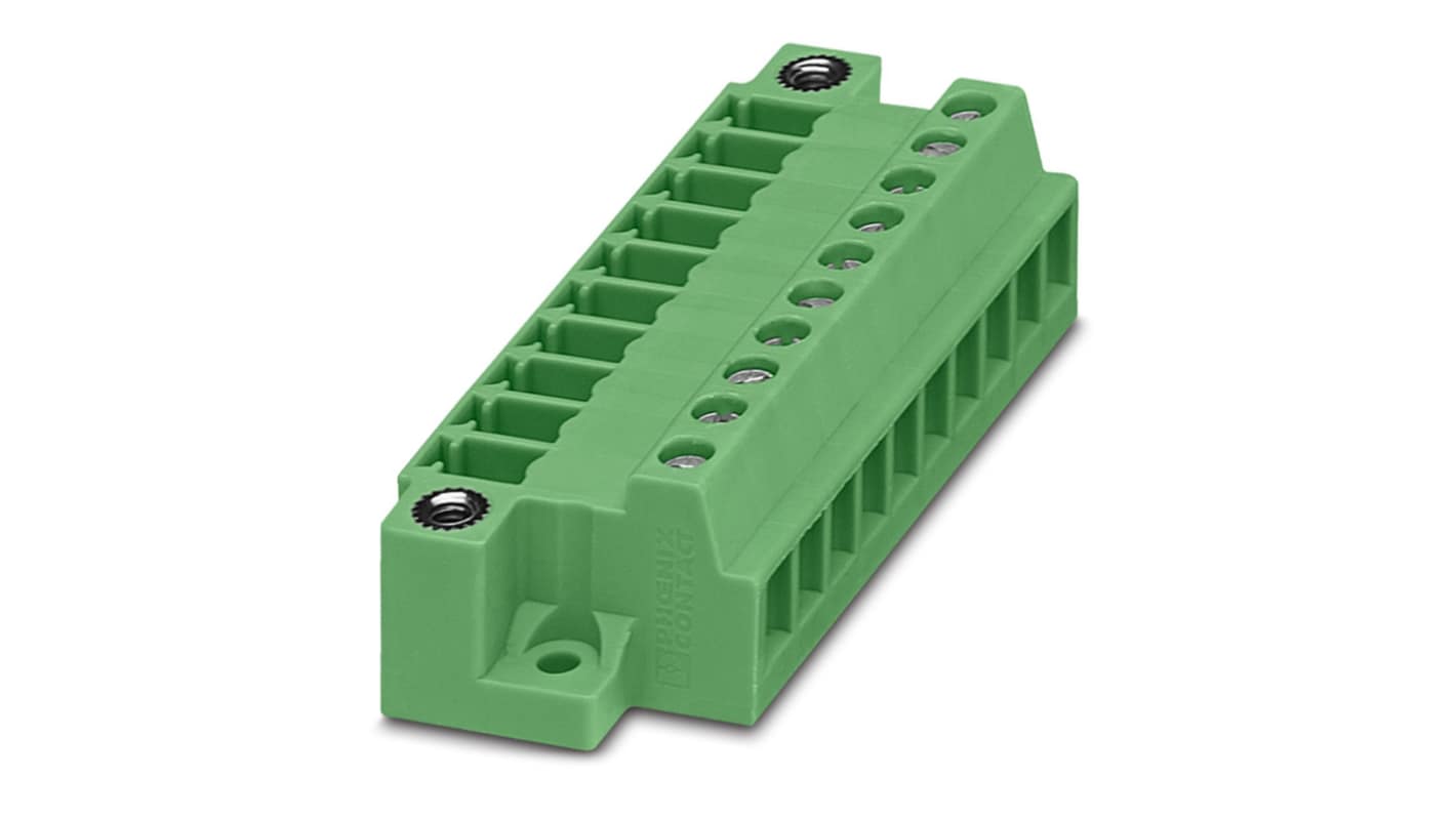 Borne terminal pasante Phoenix Contact de 14 vías, paso 3.81mm, 8A, terminación Tornillo