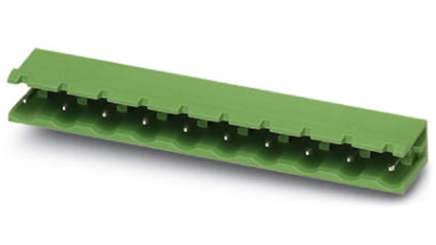 Phoenix Contact 7.5mm Pitch 10 Way Right Angle Pluggable Terminal Block, Header, Through Hole, Solder Termination