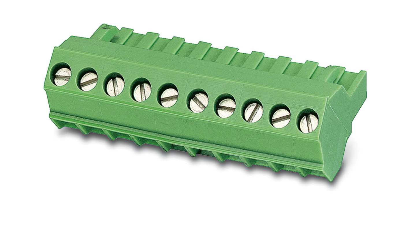 Phoenix Contact, 5mm Pitch, SMSTB 2.5/23-ST, 23 Way, Pluggable Terminal Block, Plug, Screw Termination, 1768969