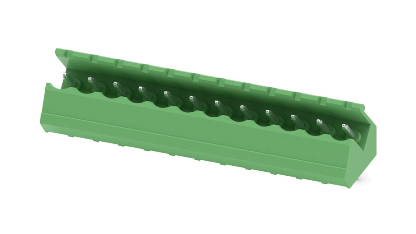 Phoenix Contact, 5.0mm Pitch, SMSTB 2.5/12-G, 12 Way, Pluggable Terminal Block, Header, Solder Termination, 1769337
