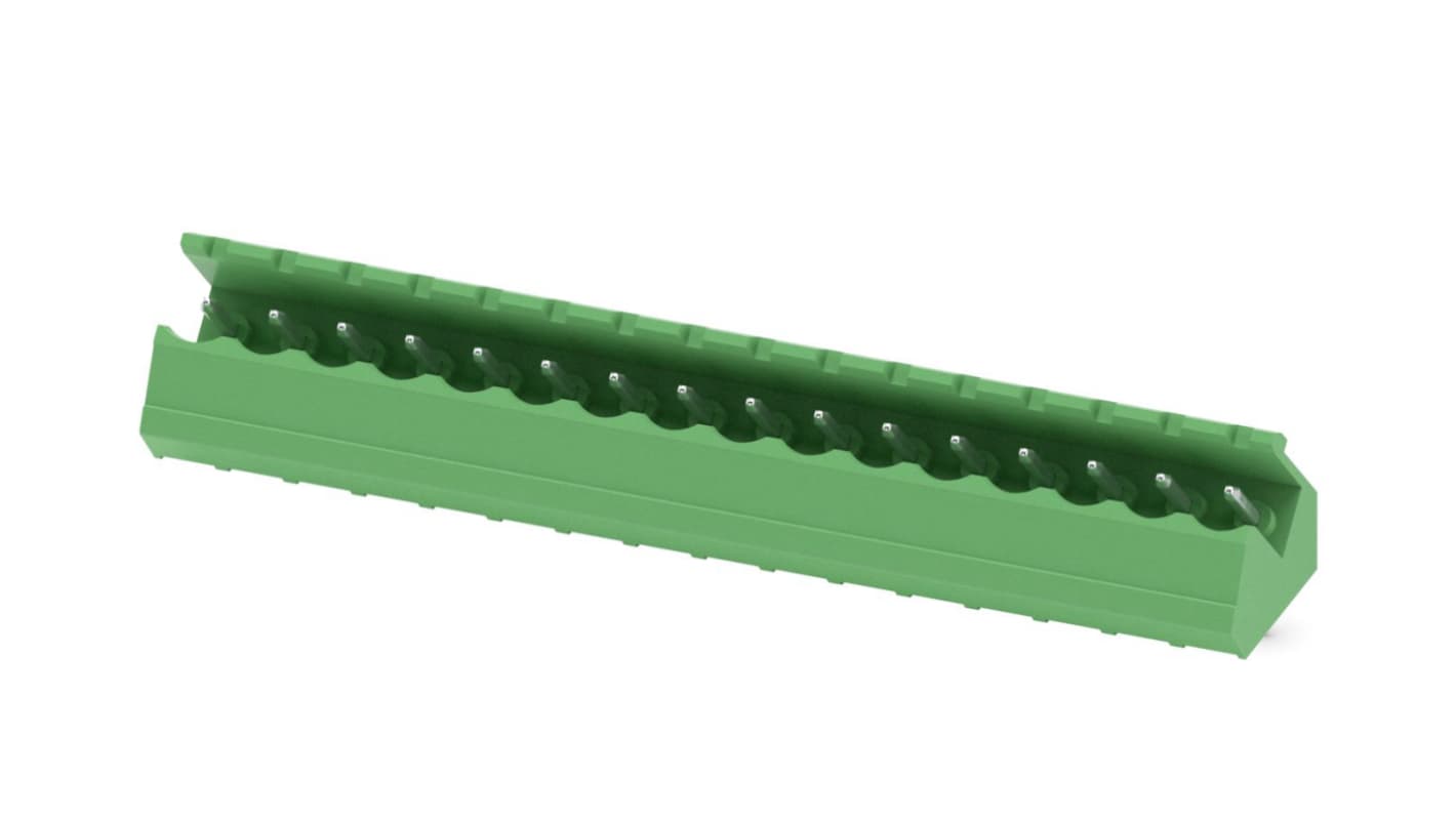 Phoenix Contact, 5.0mm Pitch, SMSTB 2.5/16-G, 16 Way, Pluggable Terminal Block, Header, Solder Termination, 1769379
