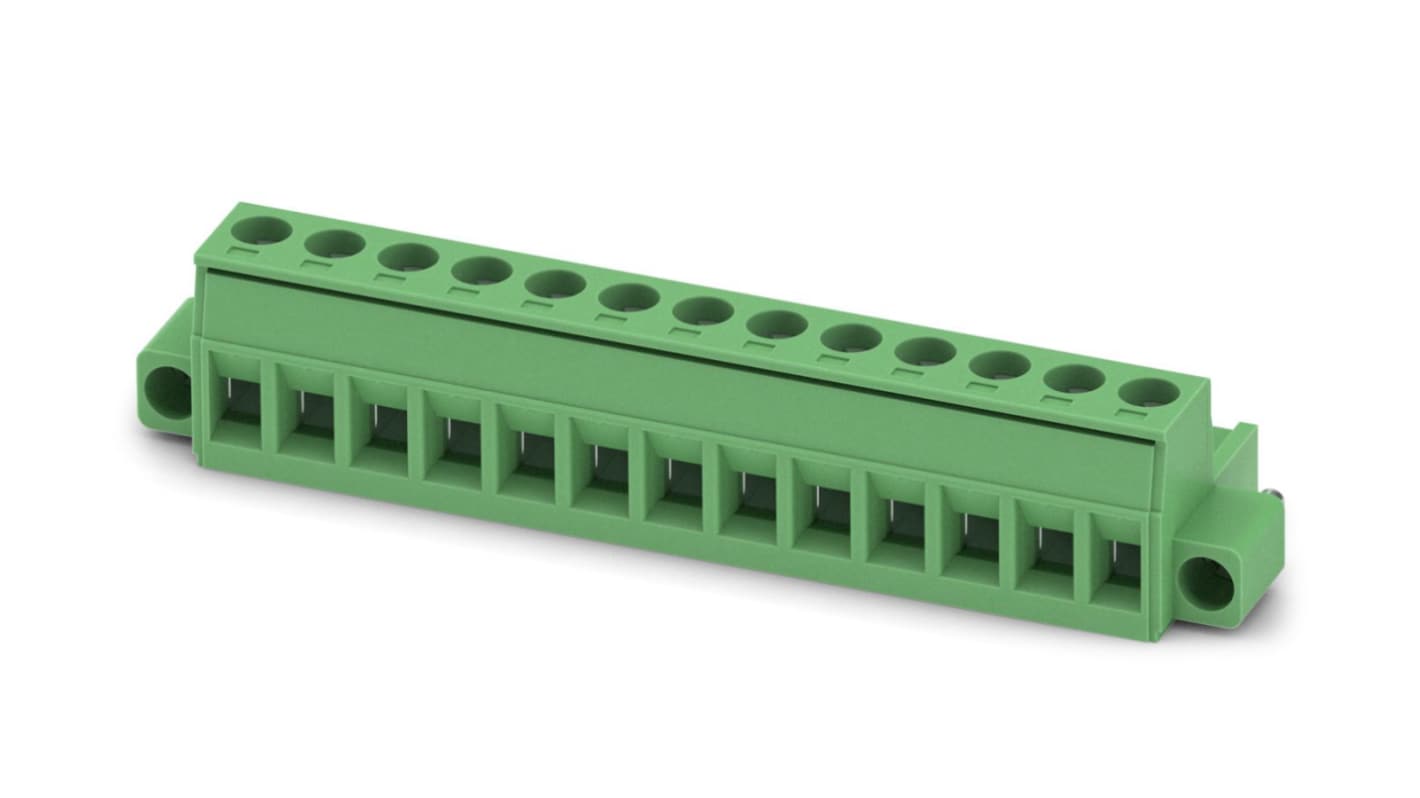 Phoenix Contact, 5.08mm Pitch, MSTB 2.5/13-STF-5.08, 13 Way, Pluggable Terminal Block, Plug, Screw Termination, 1778098
