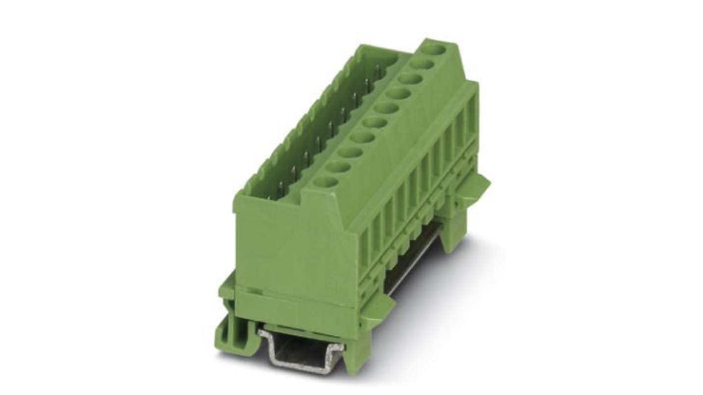 Phoenix Contact MSTBVK 2.5/ 6-G-5.08 Series DIN Rail Terminal Block, Screw Termination