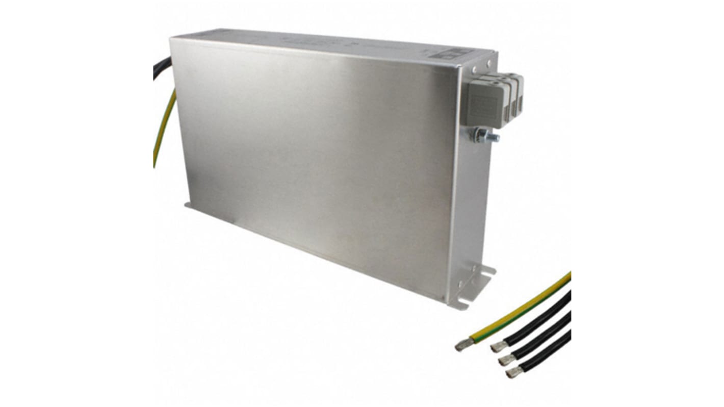 Schaffner, FN258 42A 3 x 480/277 V ac 0 → 60Hz, Chassis Mount RFI Filter, Wire Lead 3 Phase