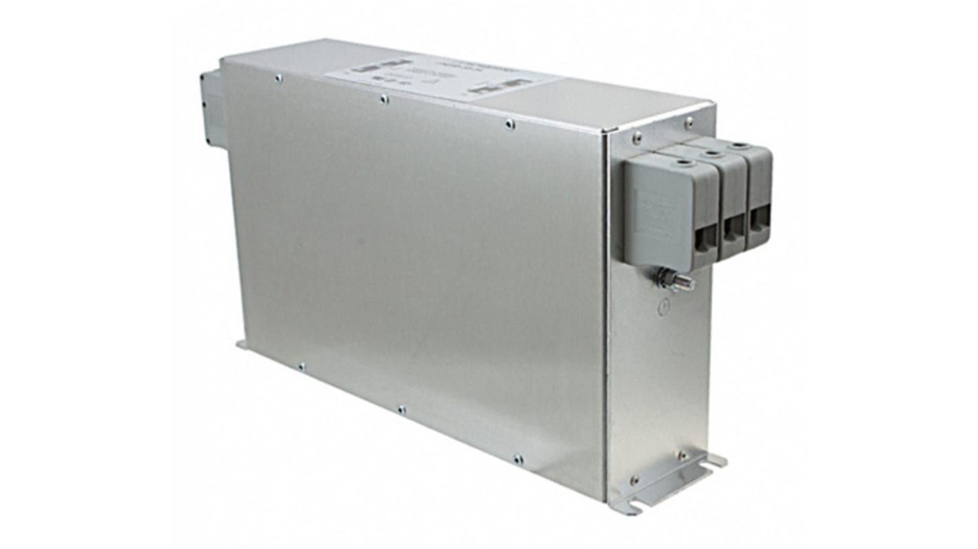 Schaffner, FN258 55A 3 x 480/277 V ac 0 → 60Hz, Chassis Mount RFI Filter, Terminal Block 3 Phase