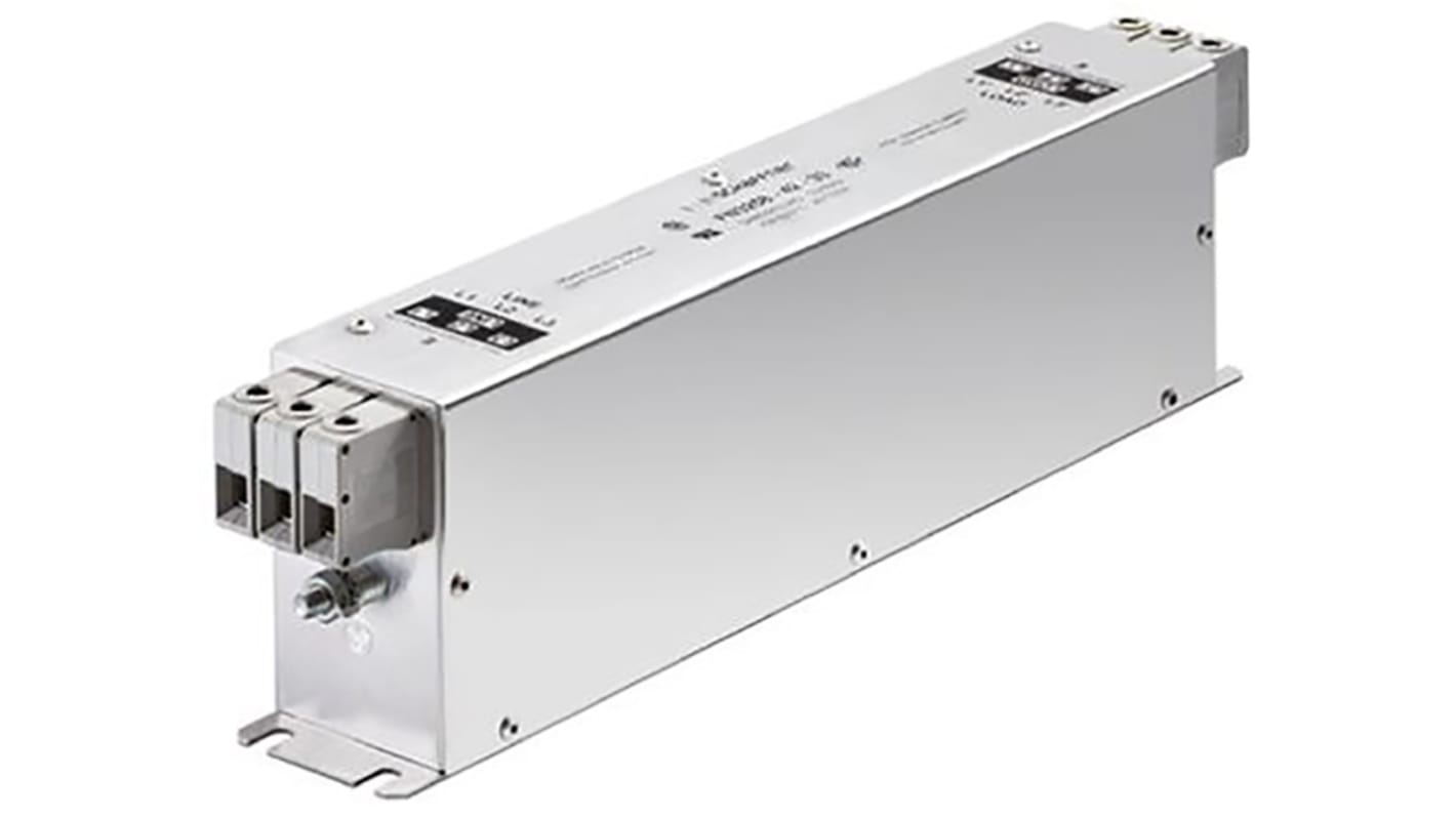 Schaffner 三相EMC滤波器, 100A, 480/277 V 交流, 0 → 60Hz, 底盘安装, 端子排接端, 一阶, FN3258系列