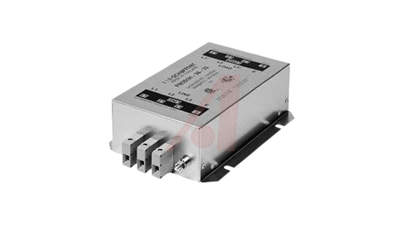 Schaffner, FN351 110A 3 x 440/250 V ac 0 → 60Hz, Chassis Mount RFI Filter, Terminal Block 3 Phase