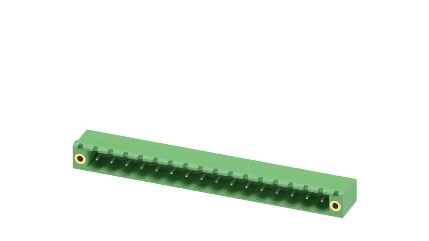 Phoenix Contact, 5.0mm Pitch, MSTB 2.5/16-GF, 16 Way, Pluggable Terminal Block, Header, Solder Termination, 1776838