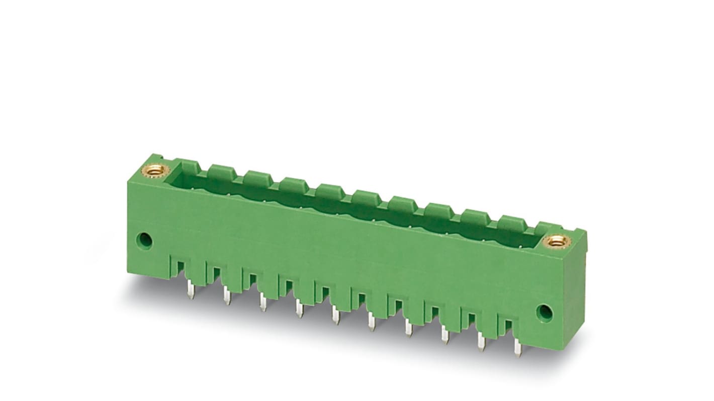 Phoenix Contact, 5.0mm Pitch, MSTBV 2.5/ 9-GF, 9 Way, Pluggable Terminal Block, Header, Solder Termination, 1776951
