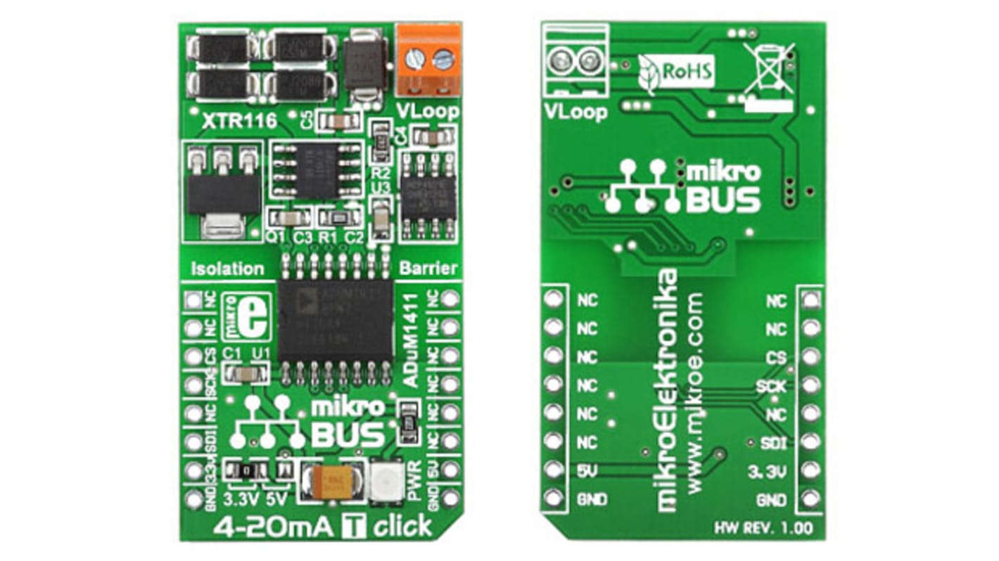 Carte complément MCU 4-20mA T Click