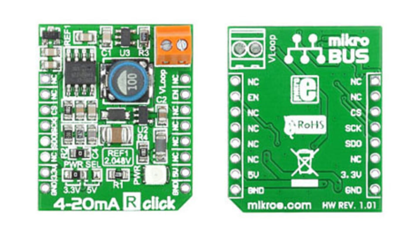 Placa complementaria MikroElektronika 4-20mA R Click - MIKROE-1387