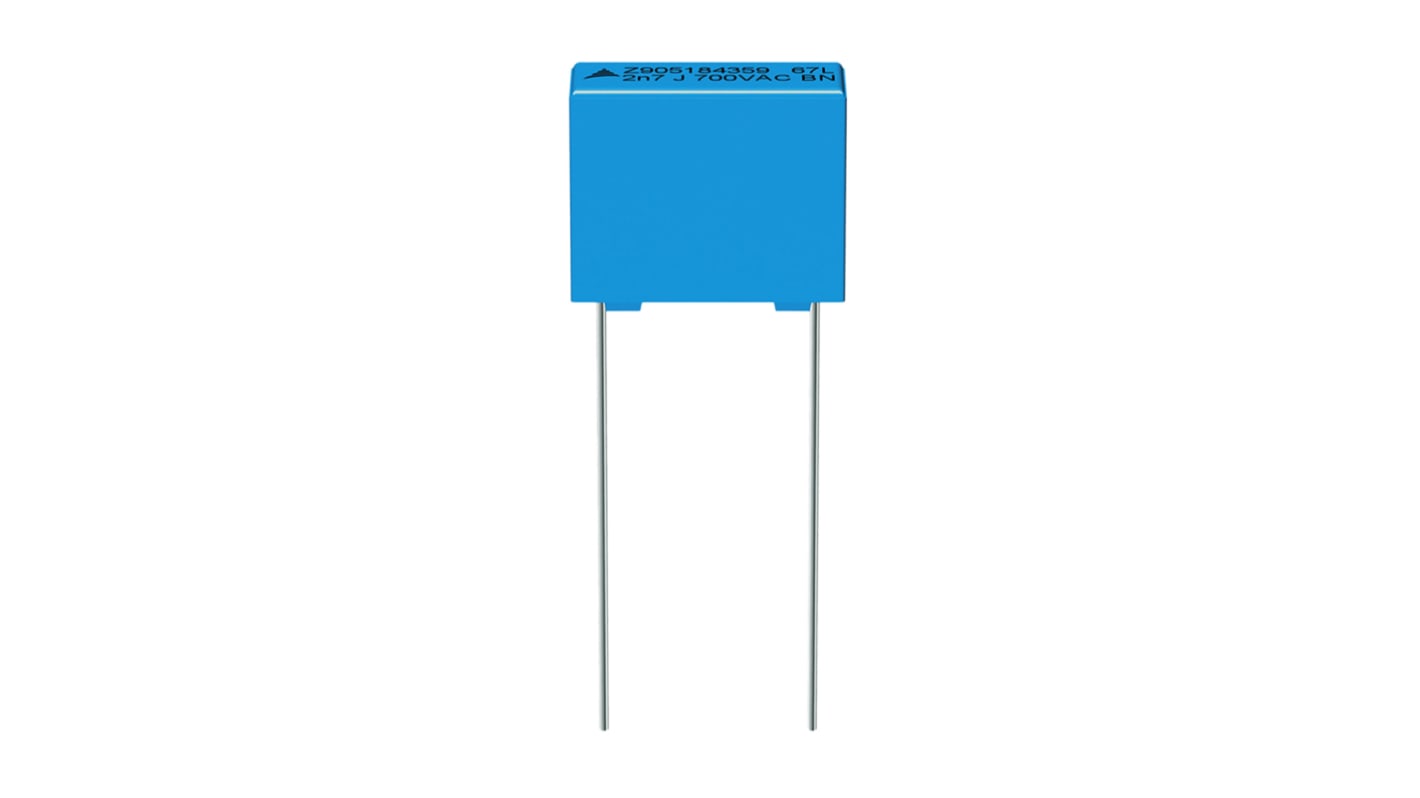 EPCOS B32671L Metallised Polypropylene Film Capacitor, 1.6 kV dc, 600 V ac, ±5%, 3.3nF, Through Hole