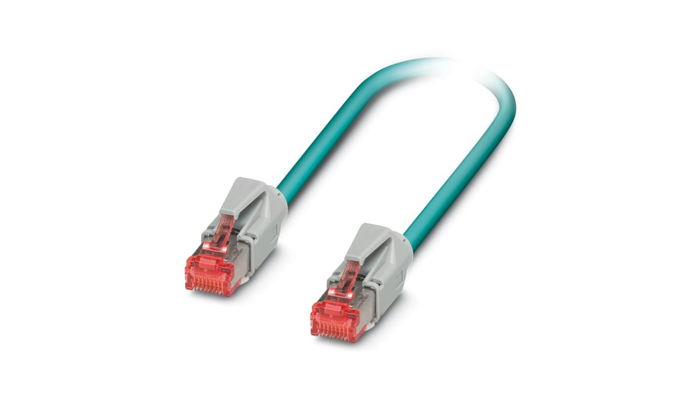 Phoenix ContactVS-IP20-IP20-93E/1.5, 1.5m Cat5e, Black RJ45 to Male RJ45 Male Shielded, Terminated Polyurethane Sheath