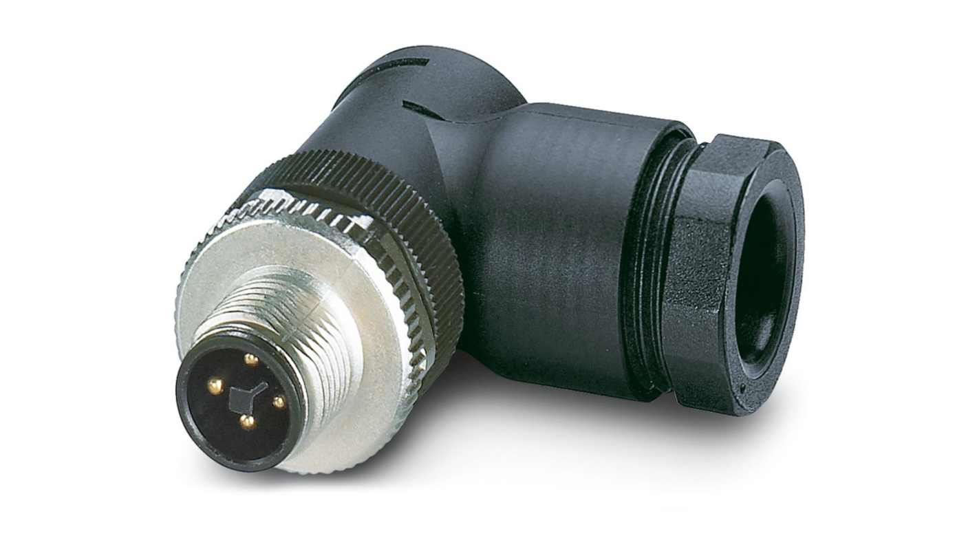 Phoenix Contact Circular Connector, 4 Contacts, Cable Mount, M12 Connector, Plug, Male, IP67, SACC Series