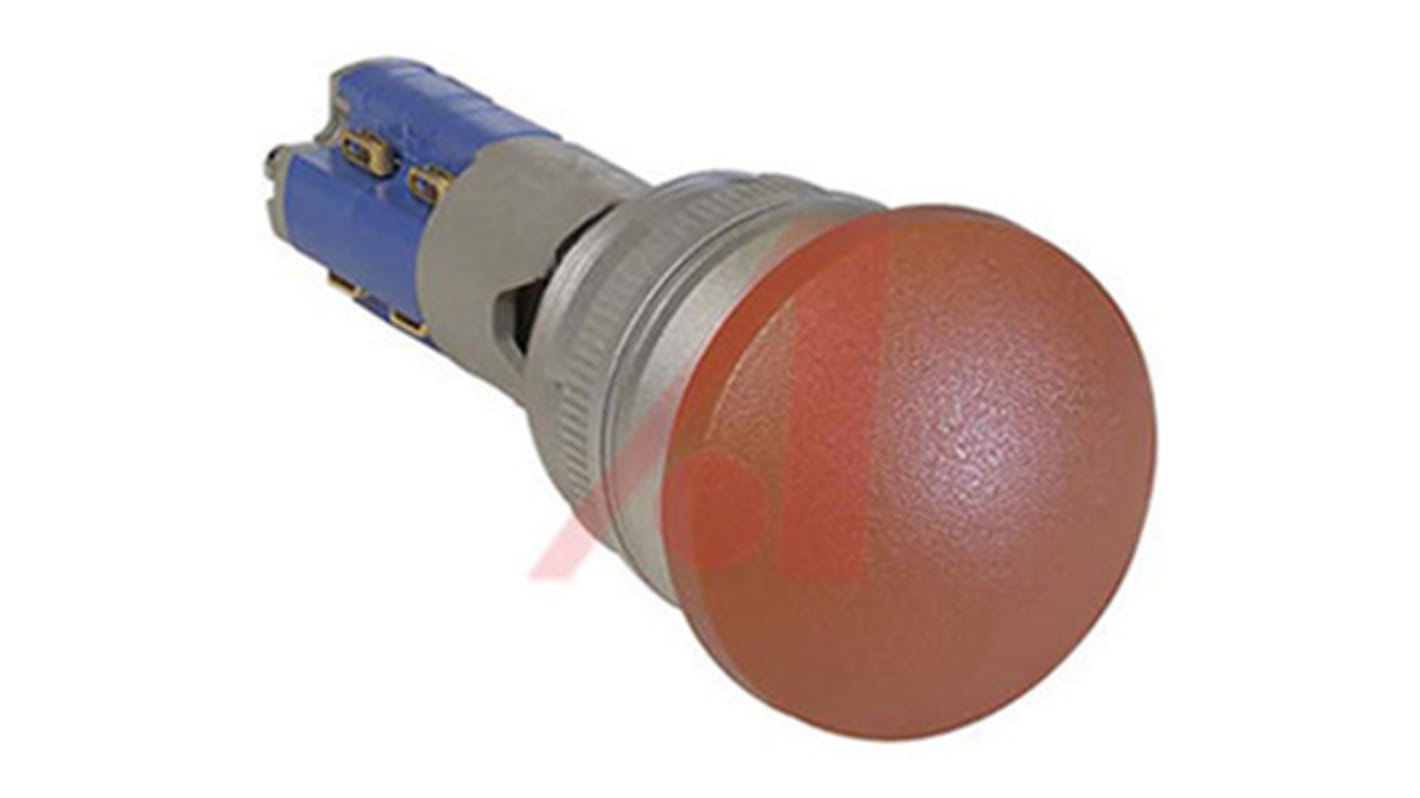 Johnson Electric Push Button Switch, Latching, Momentary, Panel Mount, 16.2mm Cutout, SPDT, 250V ac, IP40