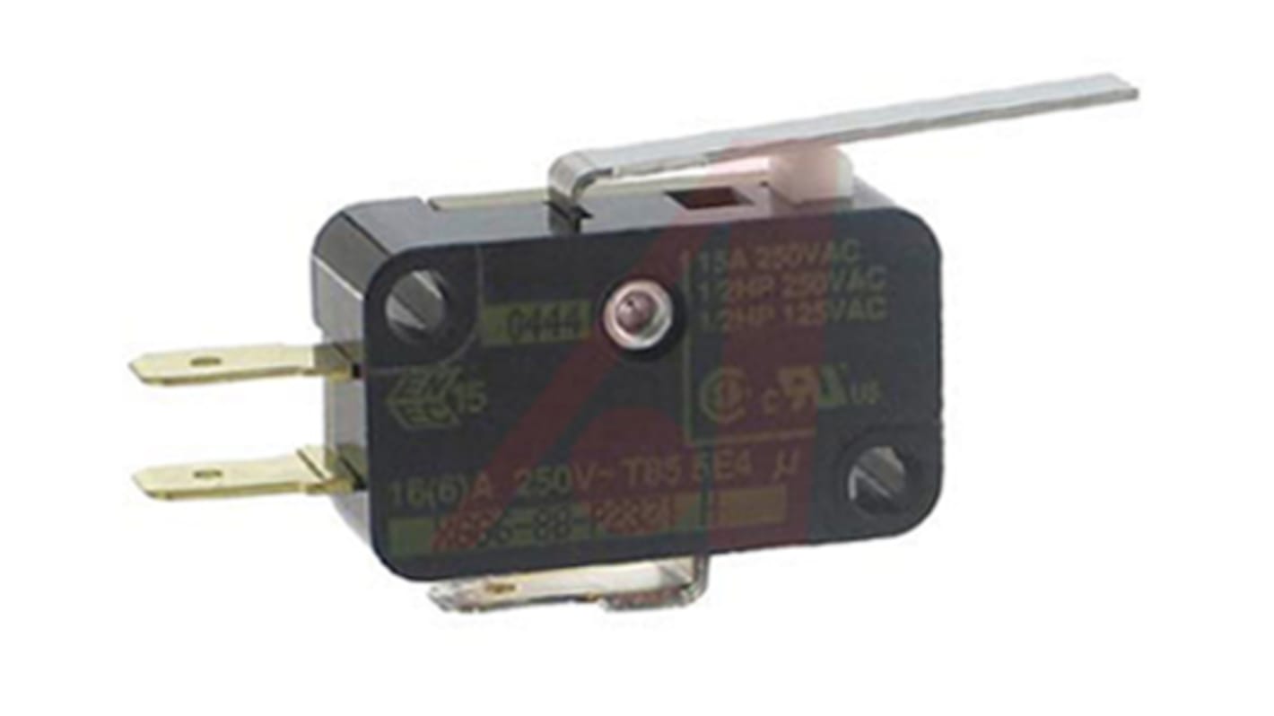 Johnson Electric Microswitch, Faston Terminal, 16 A, SP-CO, IP40