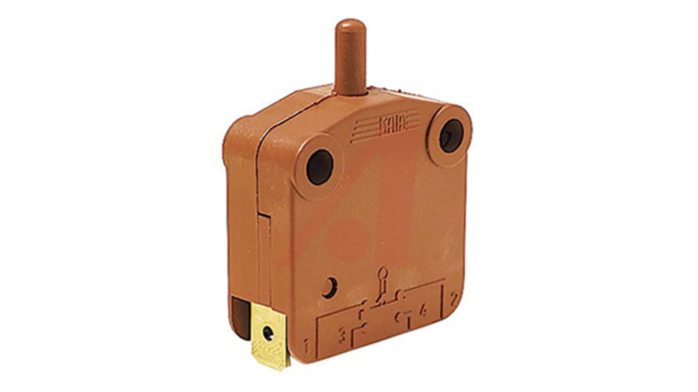Johnson Electric Door Micro Switch, Plunger, SPST 16 A IP40, -20 → +140°C