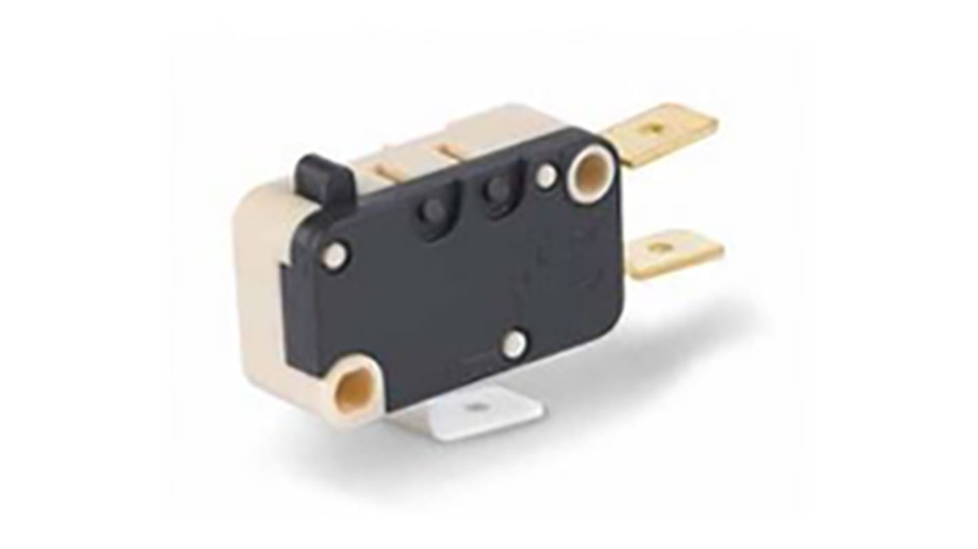 Johnson Electric Plunger Microswitch, Plug Connector Terminal, 20.5 A, SP-CO, IP40