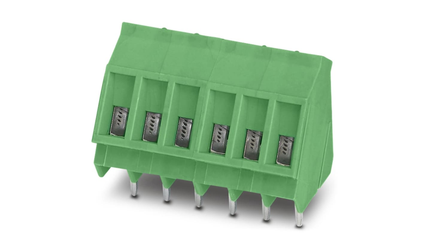 Phoenix Contact SMKDS 3/ 5-5.08 Series PCB Terminal Block, 5-Contact, 5.08mm Pitch, Through Hole Mount, Screw