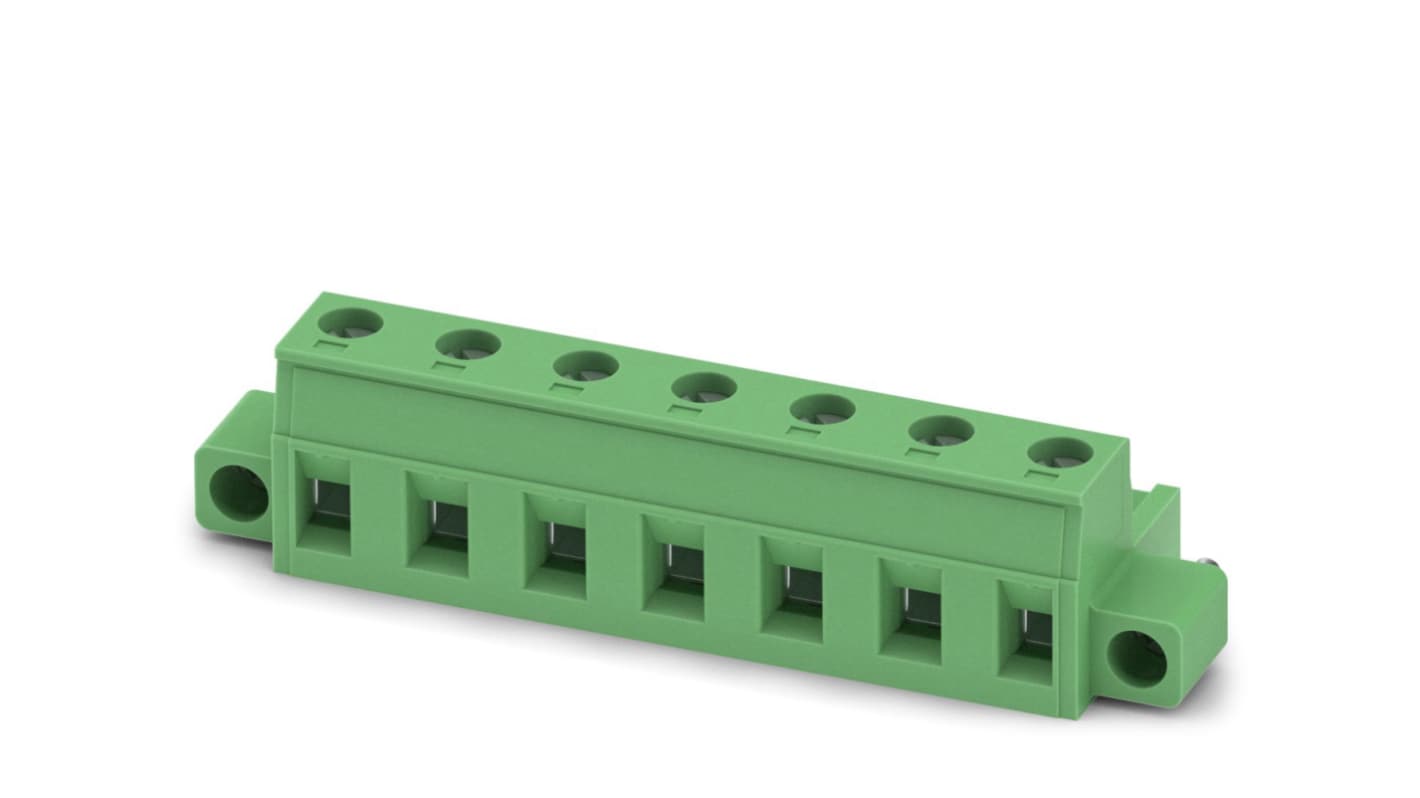 Phoenix Contact, 7.62mm Pitch, GMSTB 2.5/ 7-STF-7.62, 7 Way, , Pluggable Terminal Block, Plug, Cable Mount, Screw