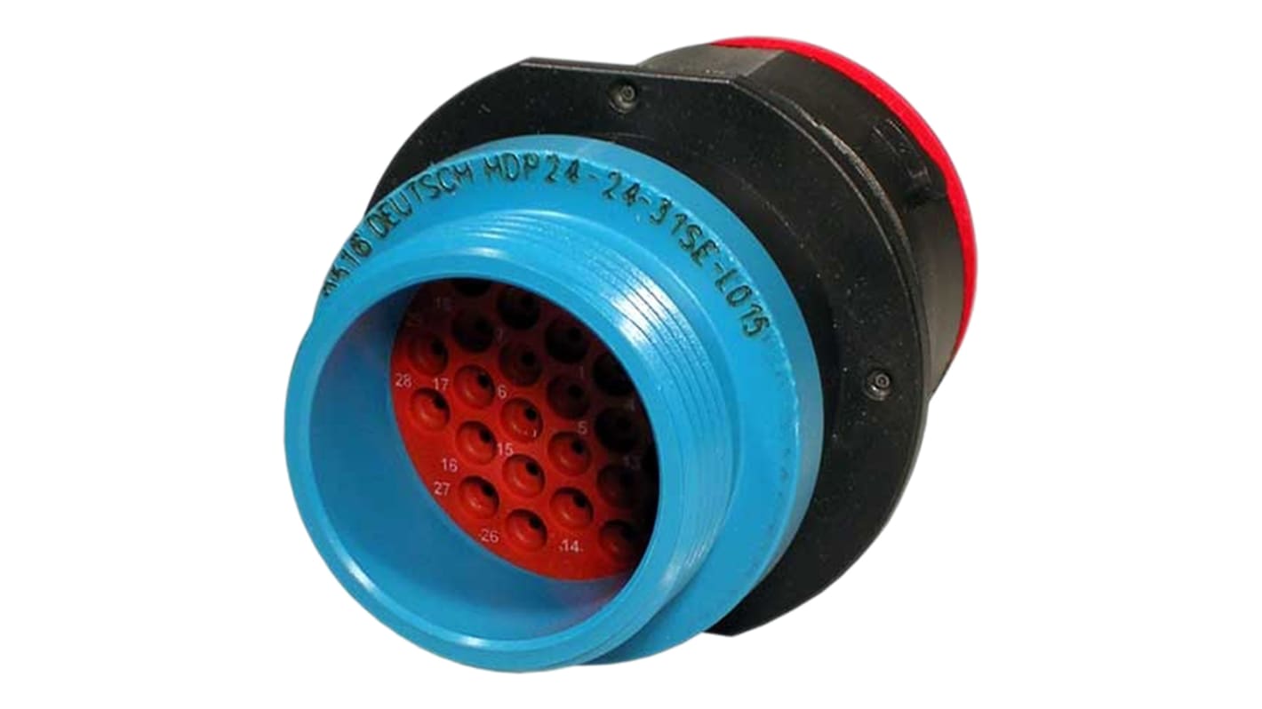 Deutsch Circular Connector, 31 Contacts, Bulkhead Mount, Socket, Male, IP67, HDP20 Series