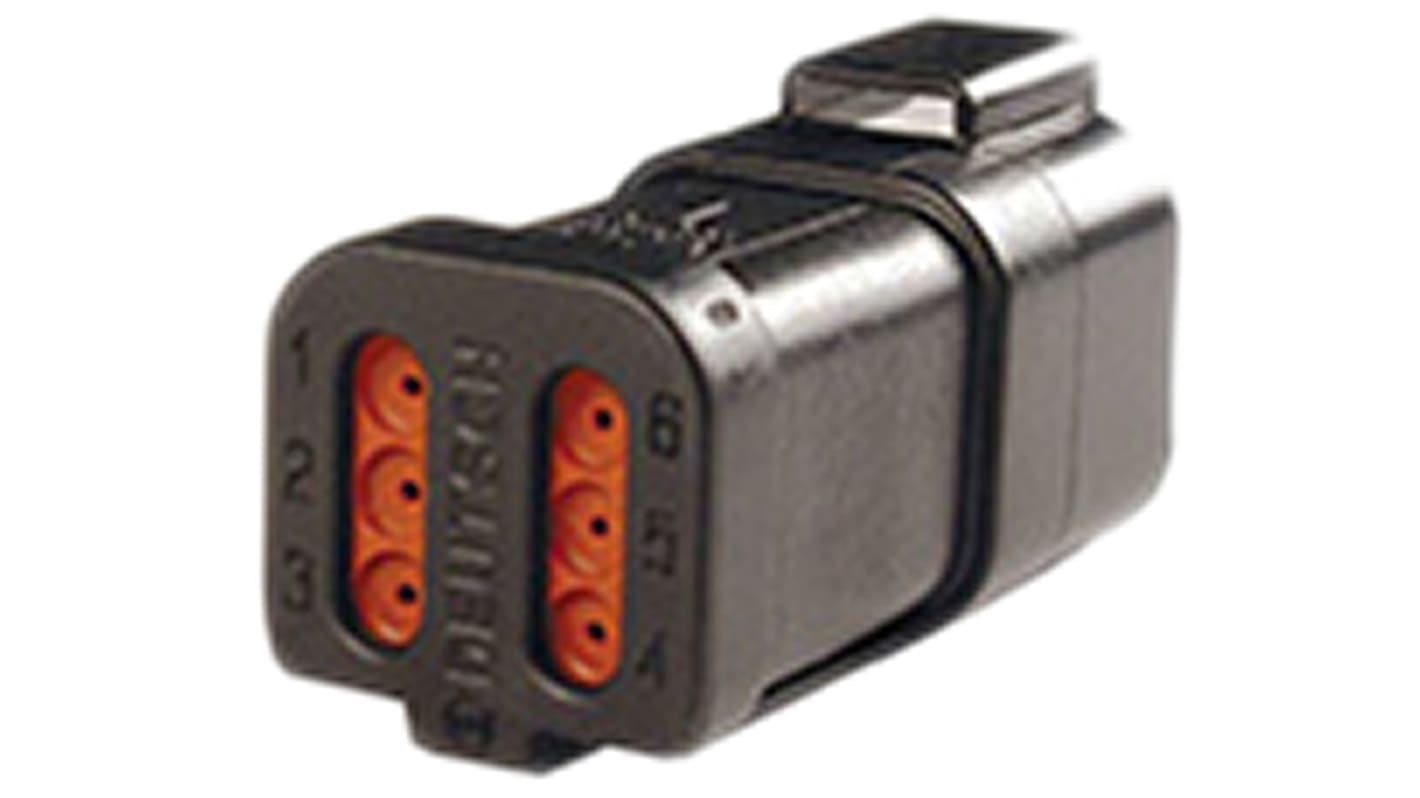 Deutsch, DT04, DT Female 6 Way Connector Assembly for use with Automotive Connectors