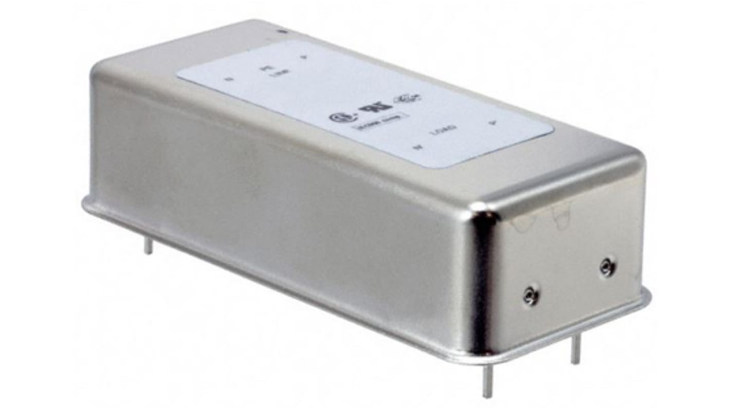 Schaffner, FN410 6A 250 V ac DC → 400Hz, Through Hole RFI Filter, PC Pin, Single Phase