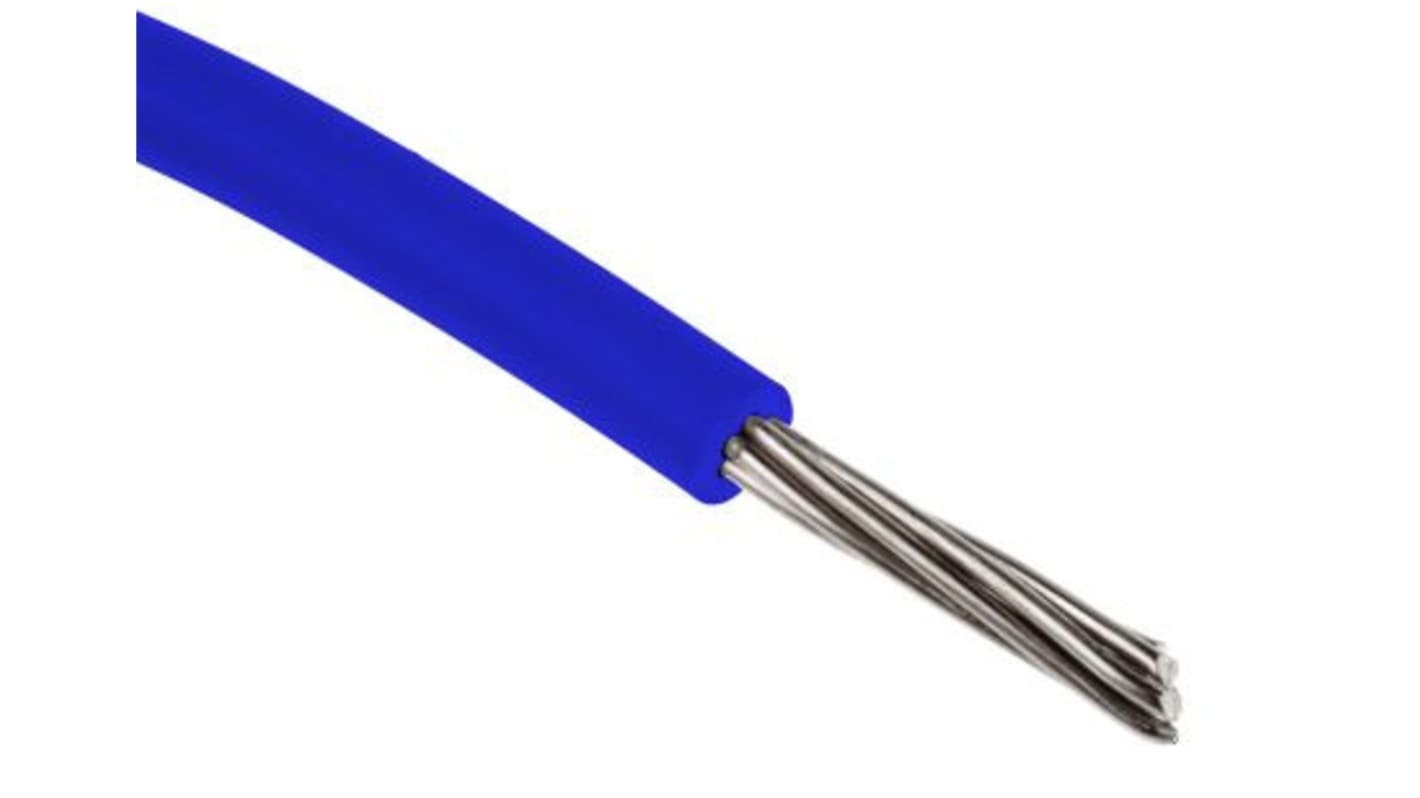 RS PRO Blue 0.13 mm² Hook Up Wire, 26 AWG, 7/0.16 mm, 100m, PVC Insulation