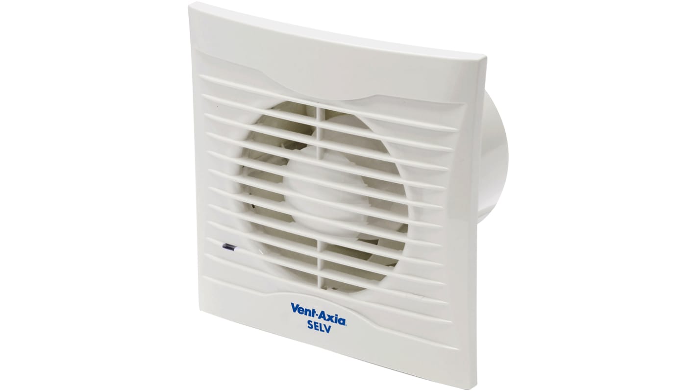 Vent-Axia Silhouette 100SVT Silhouette Rectangular Ceiling Mounted, Panel Mounted, Wall Mounted Extractor Fan, 76m³/h,