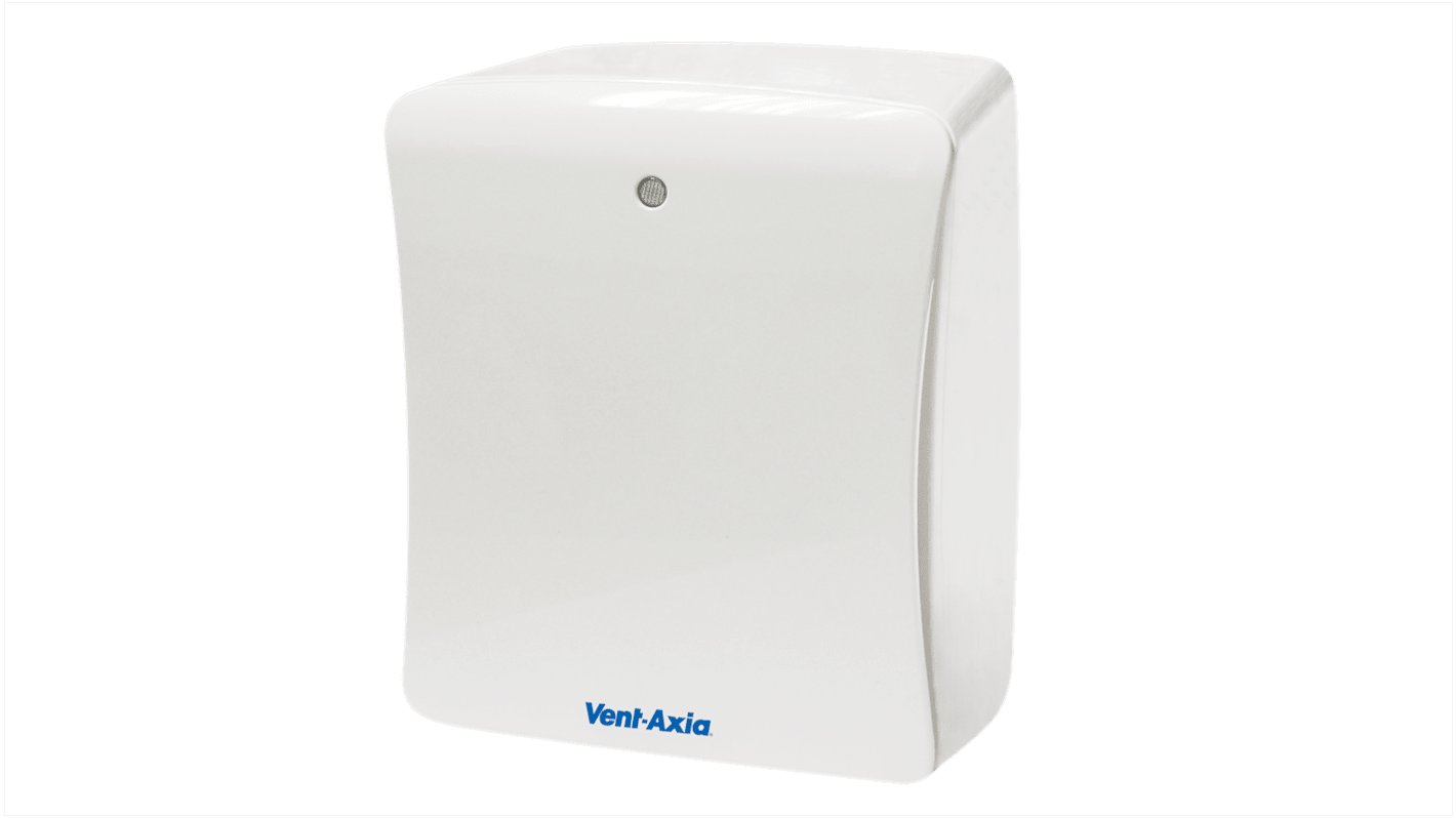 Vent-Axia Solo Plus P Solo Plus Rectangular Wall Mounted Extractor Fan, 11.5dB(A), Adjustable Humidity Sensor,