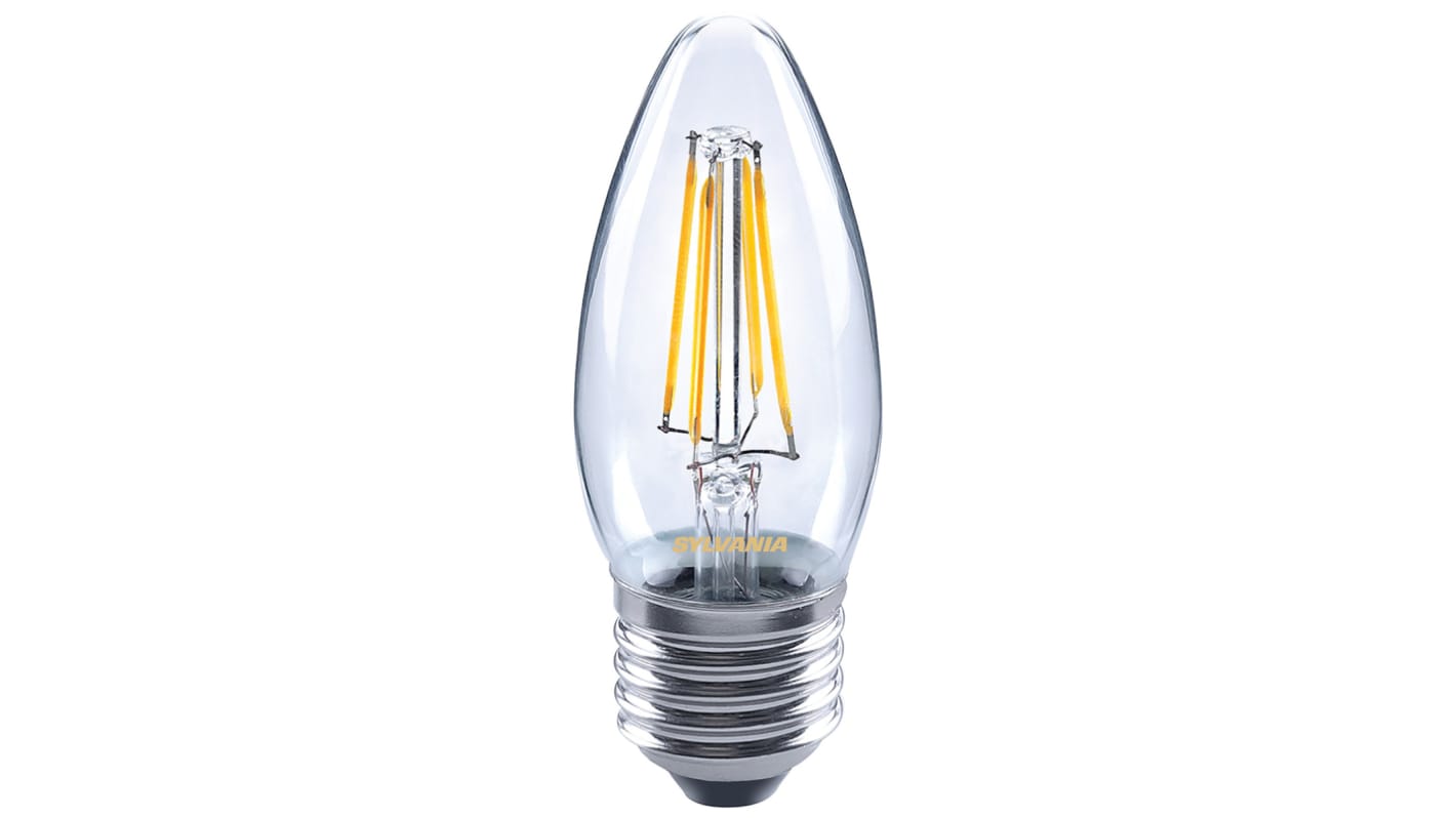 Sylvania ToLEDo RETRO E27 LED GLS Bulb 4 W(37W), Warm White, Candle shape