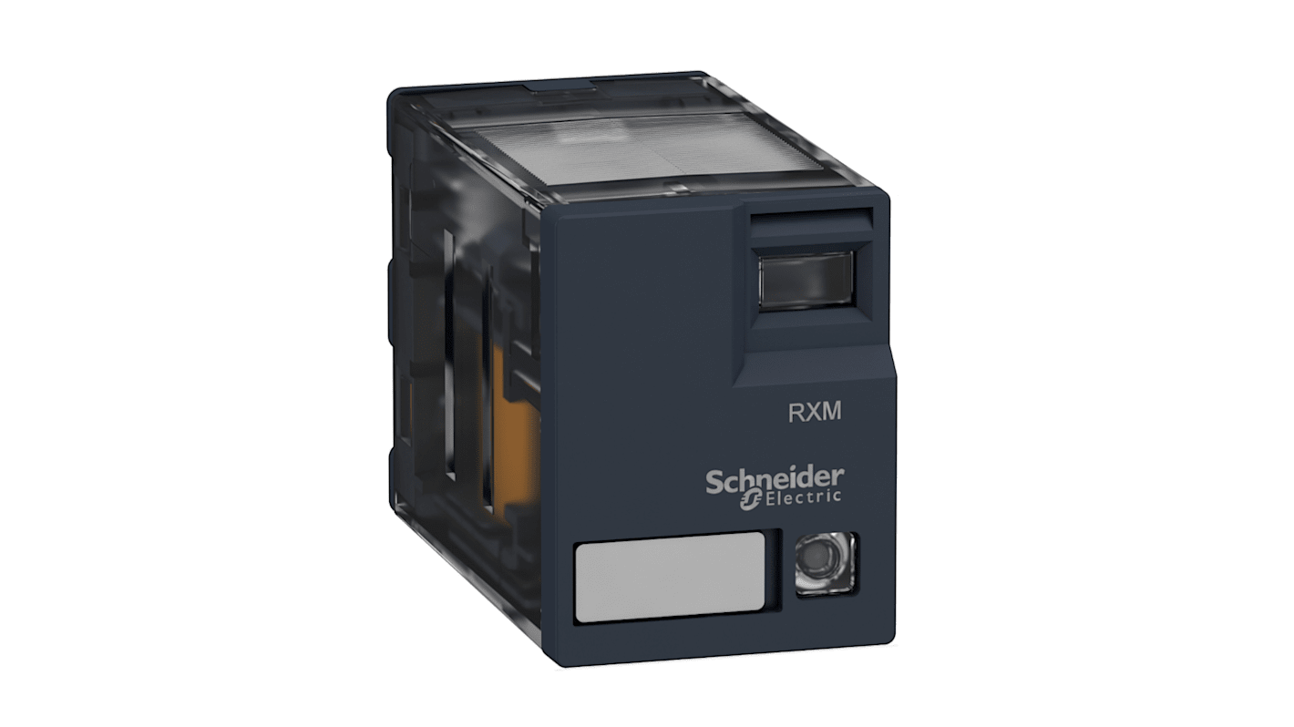 Schneider Electric Harmony Relay RXM 24V ac Spule 4-poliger Wechsler Steckrelais 8A 180Ω 1.2W Monostabiles Relais