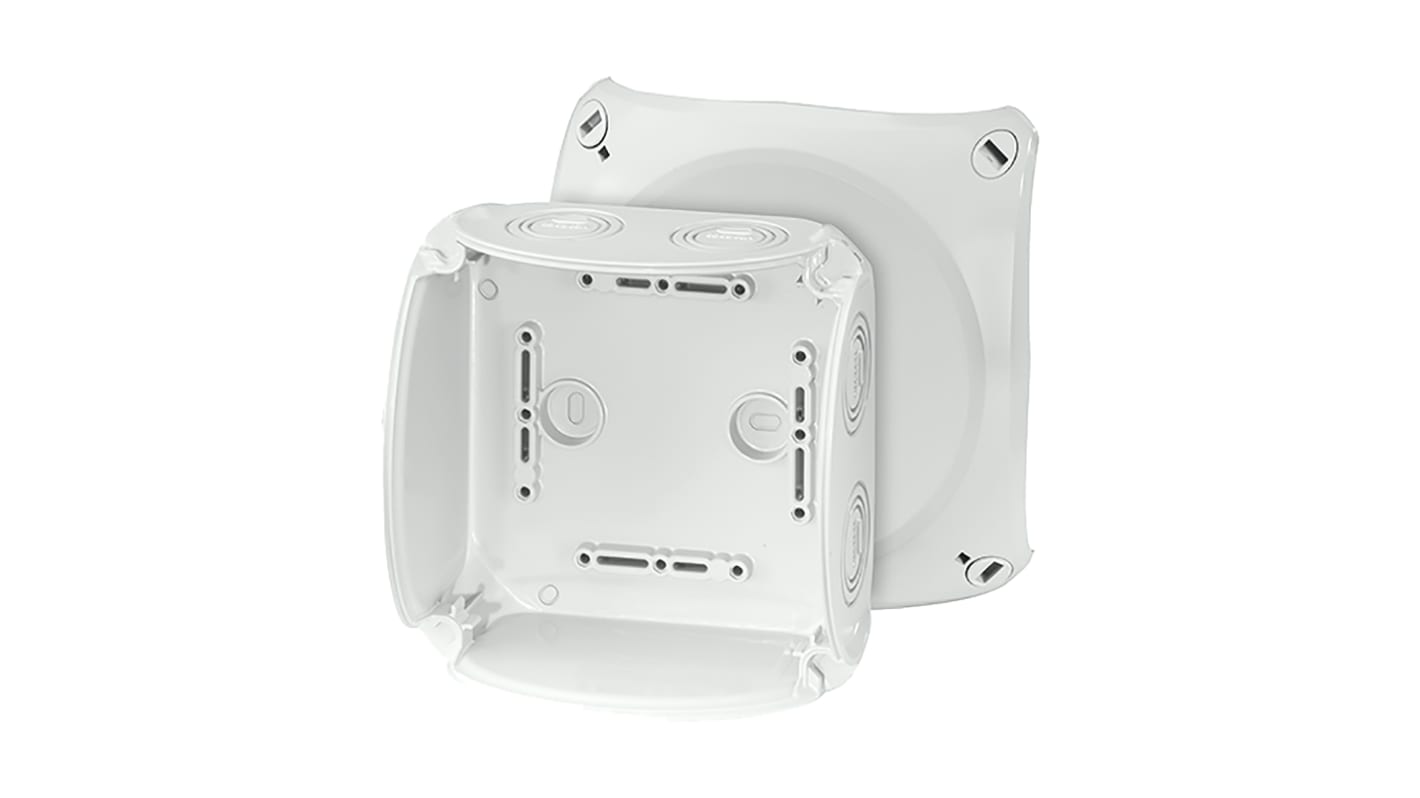 HENSEL ENYCASE DK Series Grey Polycarbonate Junction Box, 130 x 130 x 77mm