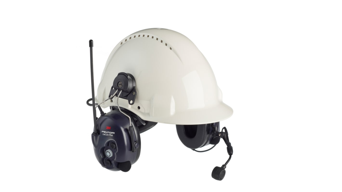 3M PELTOR LiteCom Plus Speak & Listen Electronic Ear Defenders with Helmet Attachment, 33dB, Noise Cancelling Microphone